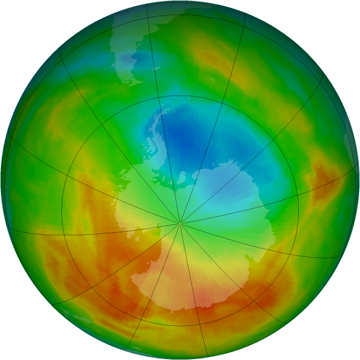 Antarctic ozone map for 03 November 1988